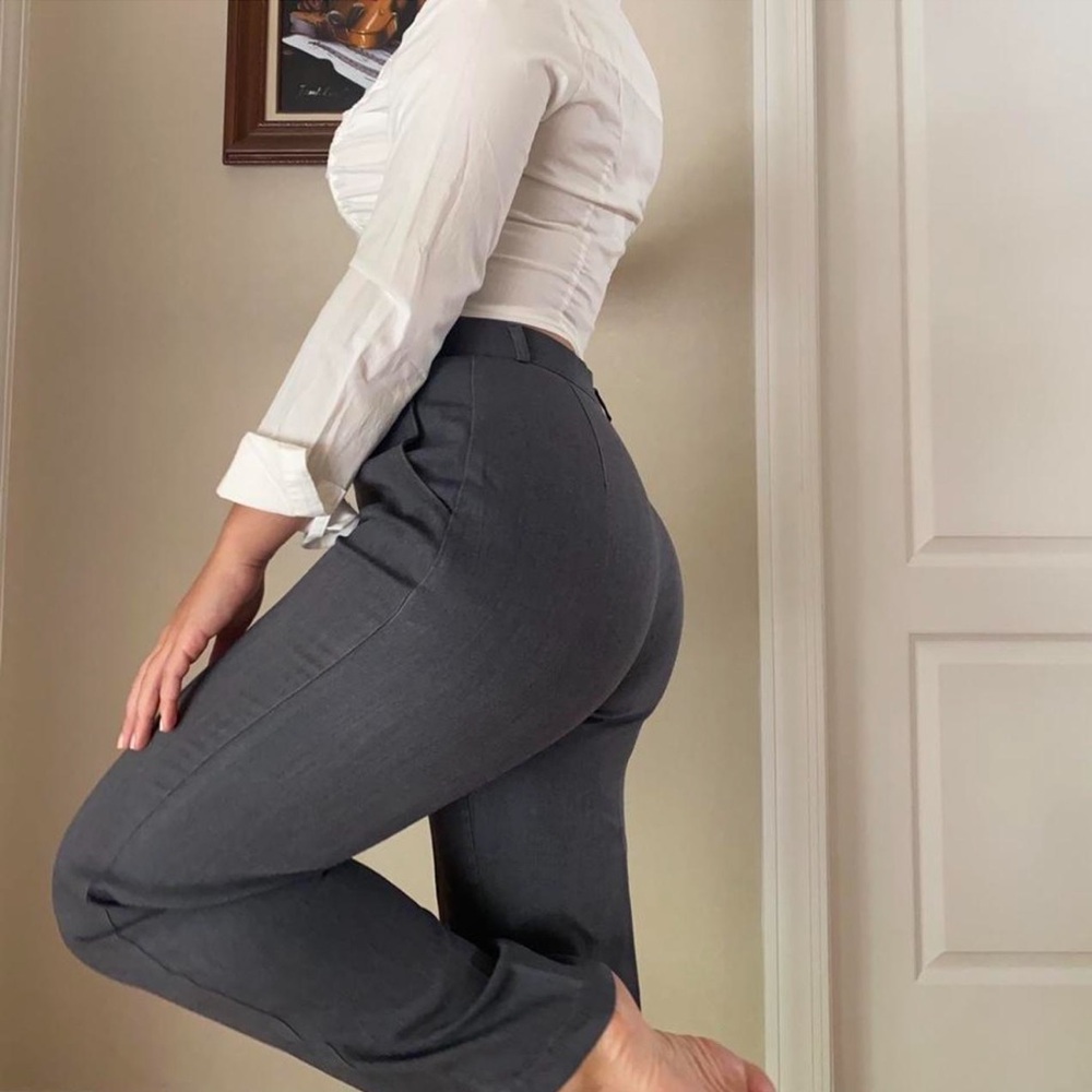 vintage grey trouser slacks